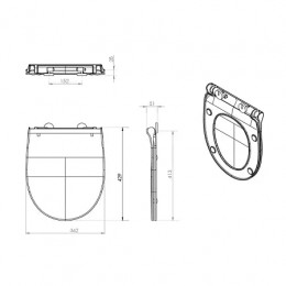 VICTORIA Сиденье с крышкой тонкое дюропласт, микролифт, быстросъемн.