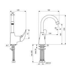 BA364AA ORION Смеситель для умывальника
