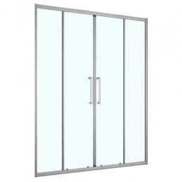 Дверь в нишу, раздвижная CS-AB04GG-170 170x190，профиль серый матовый，6 мм прозрачное стекло