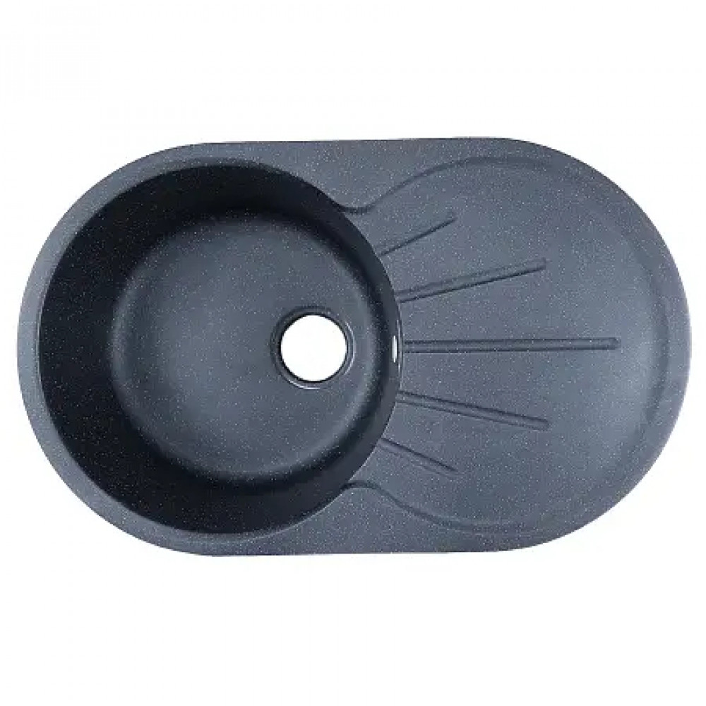 AZARIO кухонная мойка Perla (730x450x190) Чёрная (сифон)