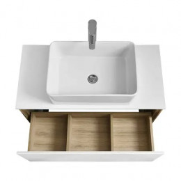 Либерти 90/1 Тумба Дуб Эльвезия/Белый глянец (Адриана 90,MILA 400,MILA 350*350, Одри 420x620 Soft,Лола60)