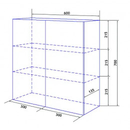 Зеркало-шкаф Аврора 60 (600*700*135) БЕЗ ДОВОДЧИКОВ