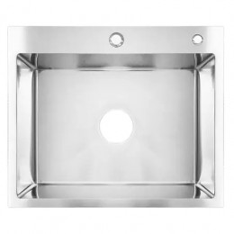 AZARIO кухонная мойка SABRINA (600*500*200) нержавеющая сталь серебро (сифон)