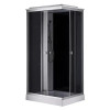Душевая кабина CS-5180-13L G, 100*80*215 низкая, серая, прямоугольная, стекло 4мм, поддон 13 см