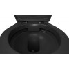 Keras matt black Унитаз подвесной безободковый, с сиденьем микролифт, дюропласт Размер 520*370*360