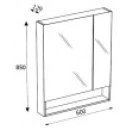 Z_THE GAP ORIGINAL Шкаф зеркальный 600 мм, фиолетовый