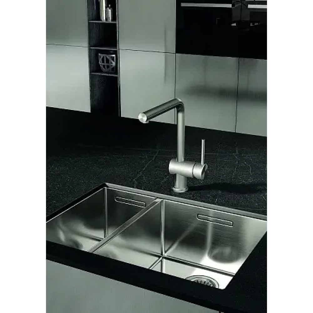 KLUDI L STEEL Однорычажный смеситель для кухни, арт. 45803F877
