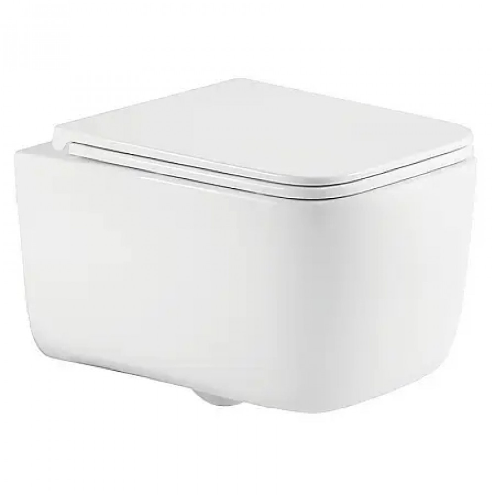 AZ-5104T-WHT VATER Унитаз подвесной с системой смыва Tornado в комплекте с быстросъемным сиденьем микролифт, дюропласт 520*360*350mm