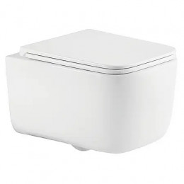 AZ-5104T-WHT VATER Унитаз подвесной с системой смыва Tornado в комплекте с быстросъемным сиденьем микролифт, дюропласт 520*360*350mm