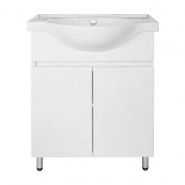 Комплект Тумба Ирис 60Н напольная с раковиной Teo 60 (2 места)