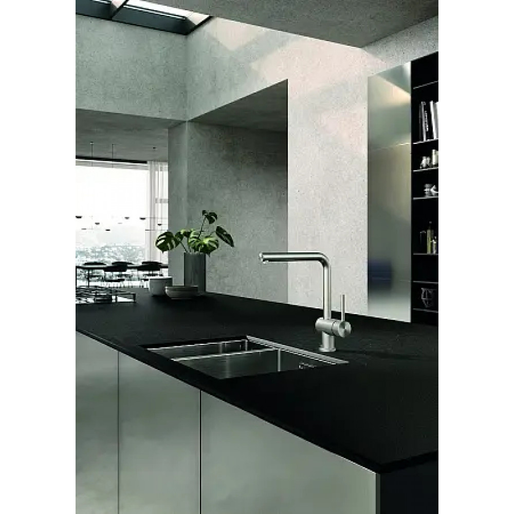 KLUDI L STEEL Однорычажный смеситель для кухни, арт. 45851F877