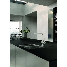 KLUDI L STEEL Однорычажный смеситель для кухни, арт. 45851F877