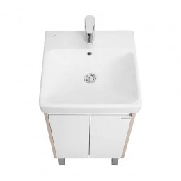 Сканди 45 Тумба Doors Белый/Дуб Верона (БЕЗ УМЫВАЛЬНИКА Адриана-45)