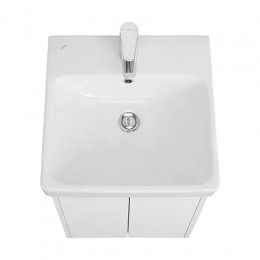 Сканди 45 Тумба Doors Белый глянец/Белый матовый (БЕЗ УМЫВАЛЬНИКА Адриана-45)