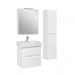 OLETA Шкаф зеркальный 600мм правый, белый глянец