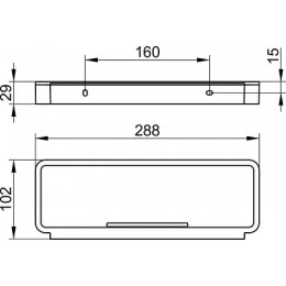 14958010051Plan Корзинка для душа хром/белый (RAL 9010)