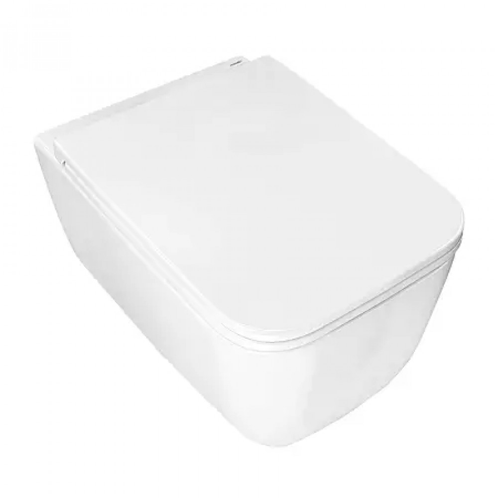 AZ-5104T-WHT VATER Унитаз подвесной с системой смыва Tornado в комплекте с быстросъемным сиденьем микролифт, дюропласт 520*360*350mm