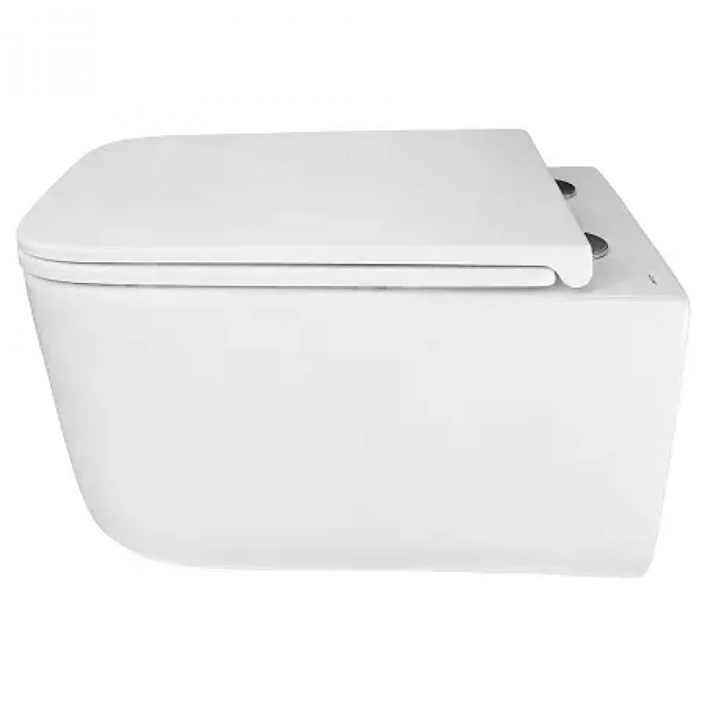 AZ-5104T-WHT VATER Унитаз подвесной с системой смыва Tornado в комплекте с быстросъемным сиденьем микролифт, дюропласт 520*360*350mm