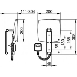 17613019001 ilook move Зеркало косметическое с подсветкой прямоугольное