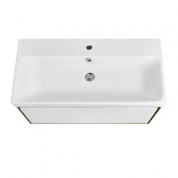 Либерти 90/1 Тумба Дуб Эльвезия/Белый глянец (Адриана 90,MILA 400,MILA 350*350, Одри 420x620 Soft,Лола60)