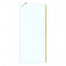 AZ-251-100-BGL-CL Душевая перегородка Walk-in, 100x195-BGL-CL, прозрачное стекло 8 мм, профиль брашированное золото