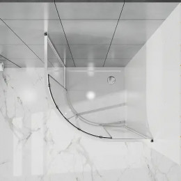 AZ-S43-90-MGR-CL Душевое ограждение SHANGHAI ROD-90х90х195-MGR-CL, прозрачное стекло 6 мм, профиль матовый графит