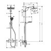 27281000 Crometta E Showerpipe 240 1jet EcoSmart с термостатом