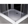 Душевая кабина CS-5180-13L G, 100*80*215 низкая, серая, прямоугольная, стекло 4мм, поддон 13 см