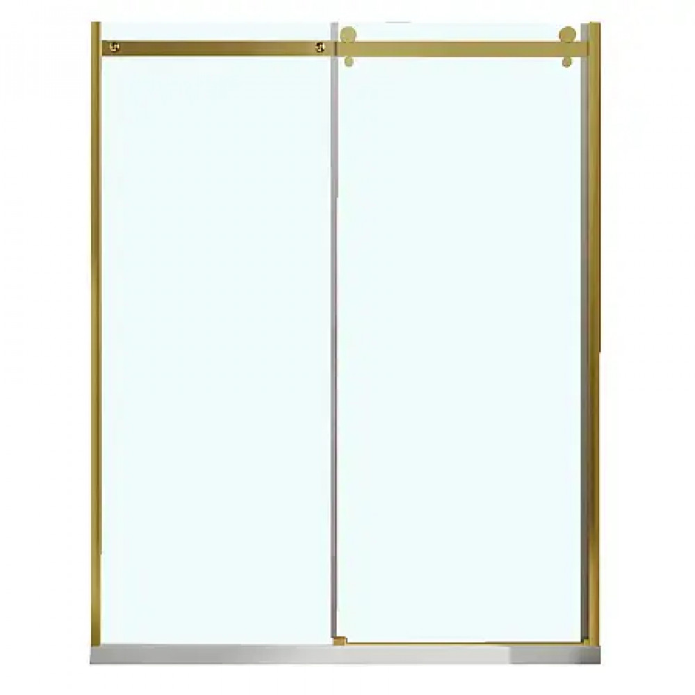 AZ-733-170-BGL-CL Душевое ограждение BERN DRO-170х195-BGL-CL, прозрачное стекло 6 мм, профиль брашированное золото