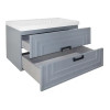 Комплект Тумба ARMARIO 70/2 подвесная МАТОВЫЙ СЕРЫЙ с раковиной CLASSIK 70