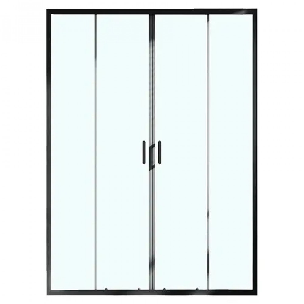 AZ-362K2-170-MB-CL Душевое ограждение TOKYO DRO-170х195-MB-CL, прозрачное стекло 6 мм, профиль матовый черный