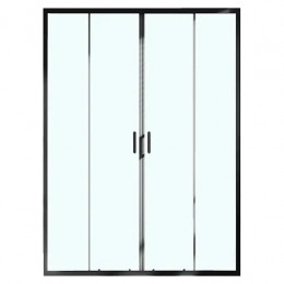 AZ-362K2-170-MB-CL Душевое ограждение TOKYO DRO-170х195-MB-CL, прозрачное стекло 6 мм, профиль матовый черный