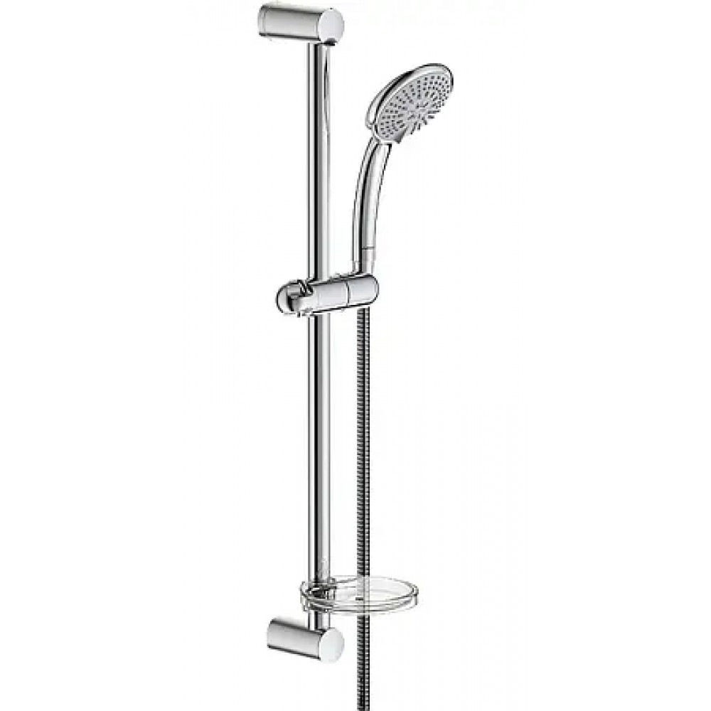 BA212AA Душевой гарнитур VIDIMA FRESH M BA212AA 3-функциональная лейка 100 мм, штанга 600мм, шланг UF 1750 мм)