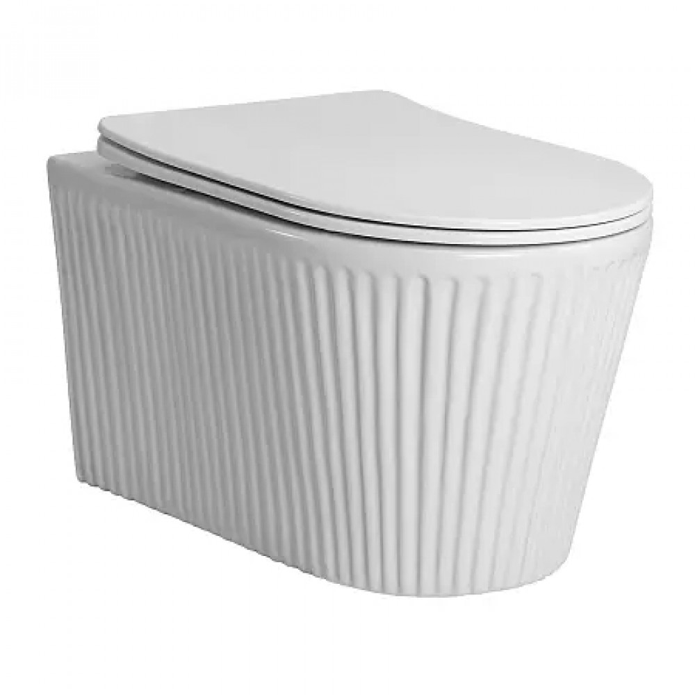 Azario STILL  AZ-1909T  ТОРНАДО (СКРЫТОЕ КРЕПЛЕНИЕ) подвесной  унитаз в комплекте с сидением микролифт 520*365*346mm