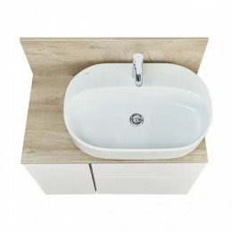 Мишель 80 Столешница+панель  Дуб Эндгрейн универсальная