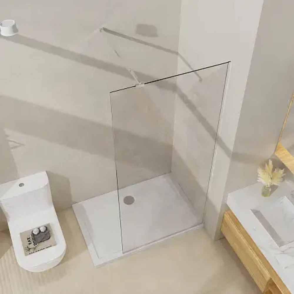 AZ-251-90-MGR-CL Душевая перегородка Walk-in, 90x195-MGR-CL, прозрачное стекло 8 мм, профиль матовый графит