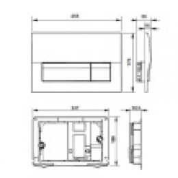 ACTIVE Смывная клавиша PL B01 для ПЭК, хром матовый
