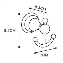 ELVIA Крючок двойной, золото