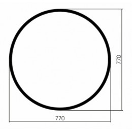 AZARIO зеркало Манхэттен-лофт D770 рама пластик, сенсор выкл