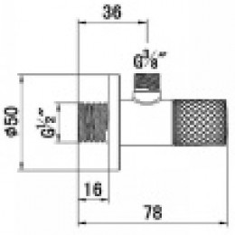 Угловой вентиль, арт. 1584605-00