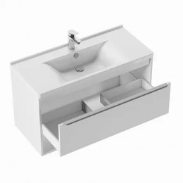 Хоуп Тумба-умывальник 100/1 Белый матовый (БЕЗ Умывальника Миранда-100)