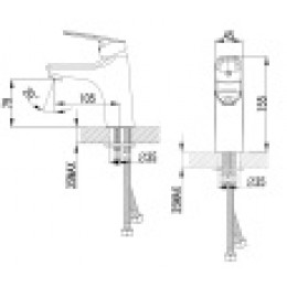 EVORA Смеситель для раковины, хром
