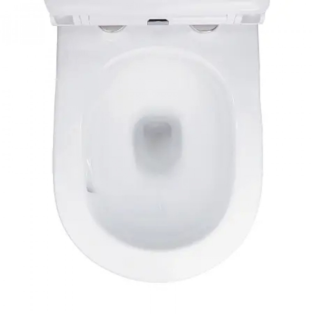 AZ-5180T-WHT SONGO Унитаз подвесной с системой смыва Tornado в комплекте с быстросъемным сиденьем микролифт, дюропласт 520*360*365mm