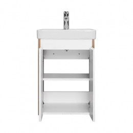 Сканди 45 Тумба Doors Белый/Дуб Рустикальный (БЕЗ УМЫВАЛЬНИКА Адриана-45)