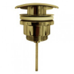 Донный клапан для умывальника G 1 1/4 латунь, квадрат, БРОНЗА CLIC-CLAC, блистер, AZARIO