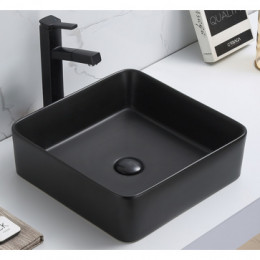 AZ-7050DMB Раковина накладная 415*415*135 мм черная
