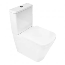 Terra Унитаз напольный с функцией Торнадо, в комплекте с бачком и сиденьем микролифт, дюропласт. Размер:620*360*810mm (2 места)