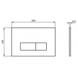 R0122AA OLEAS™ M2 SmartFlush Механическая панель смыва (хром)