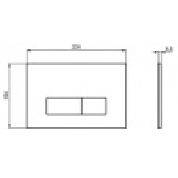 R0122AA OLEAS™ M2 SmartFlush Механическая панель смыва (хром)