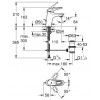 33558LS3 Eurostyle New Смеситель для раковины с донным клапаном, белая луна